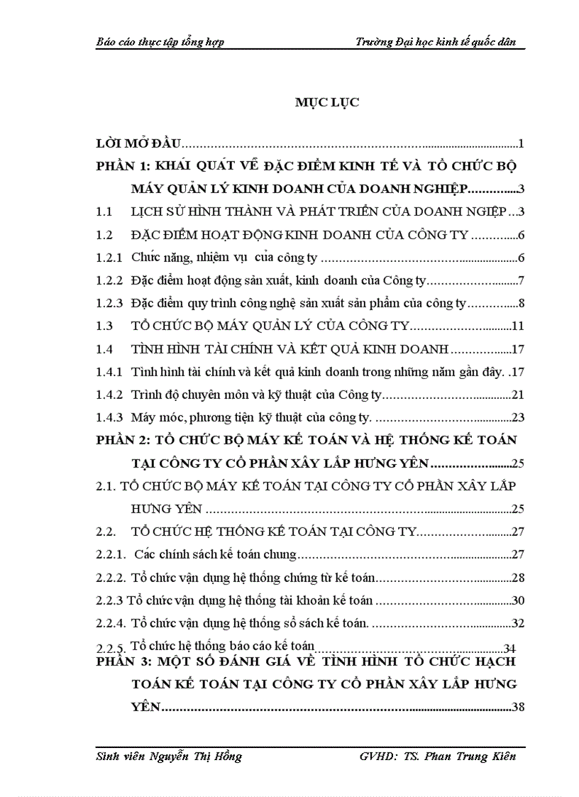 image for page Một số đánh giá về tình hình tổ chức hạch toán kế toán tại công ty cổ phần xây lắp Hưng Yên