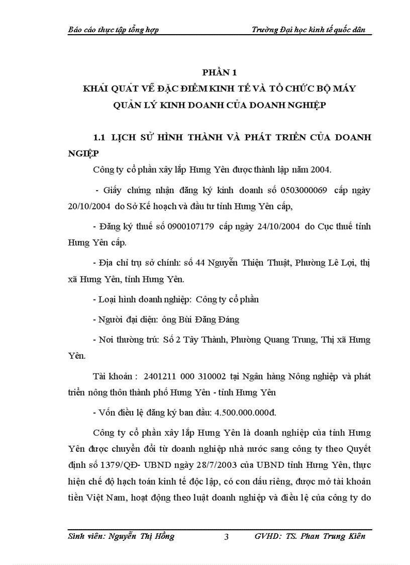 image for page Một số đánh giá về tình hình tổ chức hạch toán kế toán tại công ty cổ phần xây lắp Hưng Yên