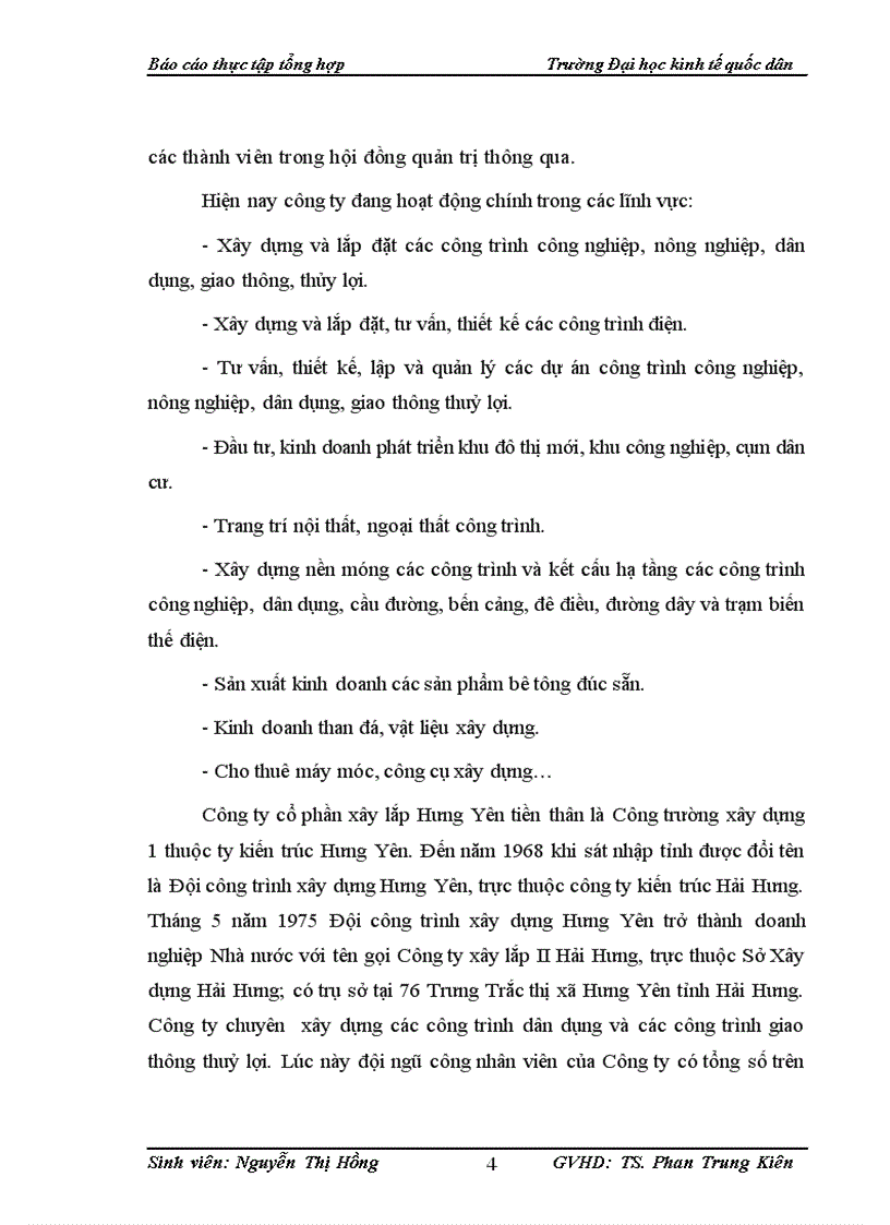 image for page Một số đánh giá về tình hình tổ chức hạch toán kế toán tại công ty cổ phần xây lắp Hưng Yên