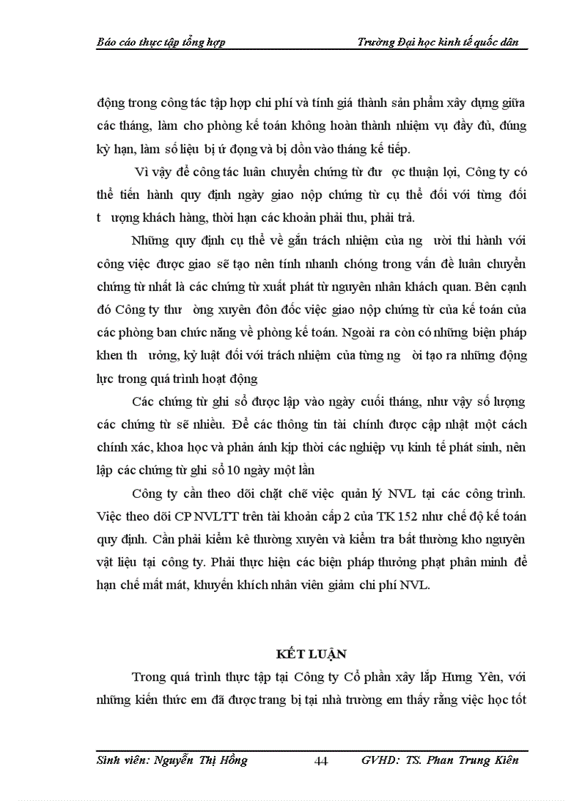 image for page Một số đánh giá về tình hình tổ chức hạch toán kế toán tại công ty cổ phần xây lắp Hưng Yên