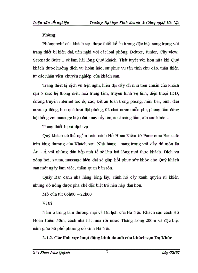 image for page Giải pháp nâng cao hiệu quả kinh doanh du lịch của khách sạn Dạ Khúc