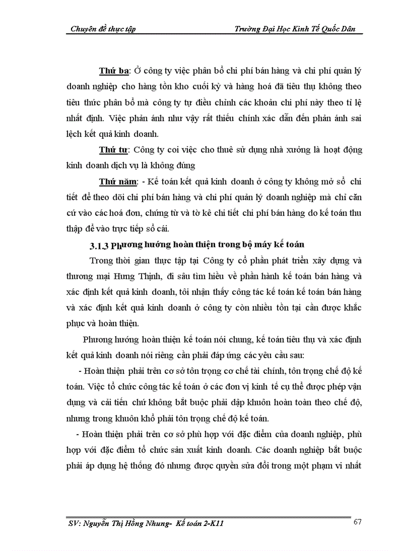 image for page Hoàn thiện kế toán bán hàng và xác định kết quả kinh doanh tại Công ty cổ phần tư vấn phát triển xây dựng và thương mại Hưng Thịnh