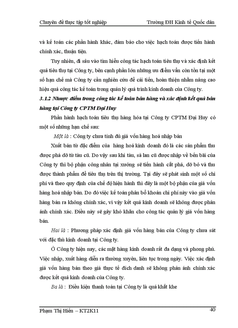 image for page Hoàn thiện kế toán bán hàng và xác định kết quả tại Công Ty Cổ phần thương mại Đại Huy