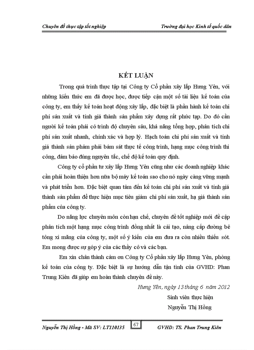 image for page Hoàn thiện kế toán chi phí sản xuất và tính giá thành sản phẩm tại Công ty Cổ phần xây lắp Hưng Yên
