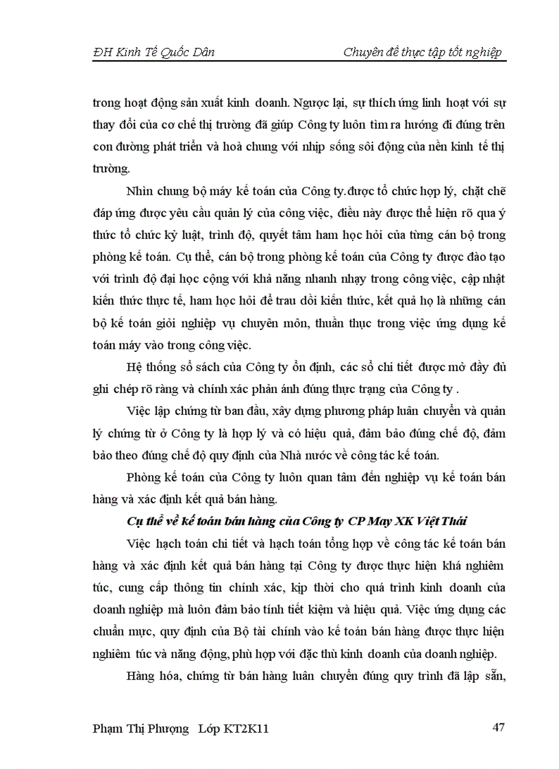 image for page Hoàn thiện kế toán bán hàng và xác định kết quả bán hàng tại công ty cổ phần may xuất khẩu Việt Thái