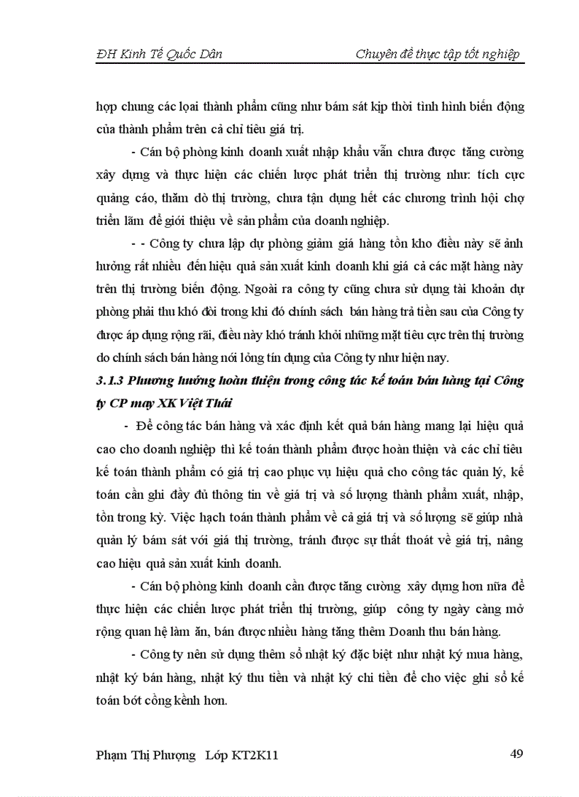 image for page Hoàn thiện kế toán bán hàng và xác định kết quả bán hàng tại công ty cổ phần may xuất khẩu Việt Thái