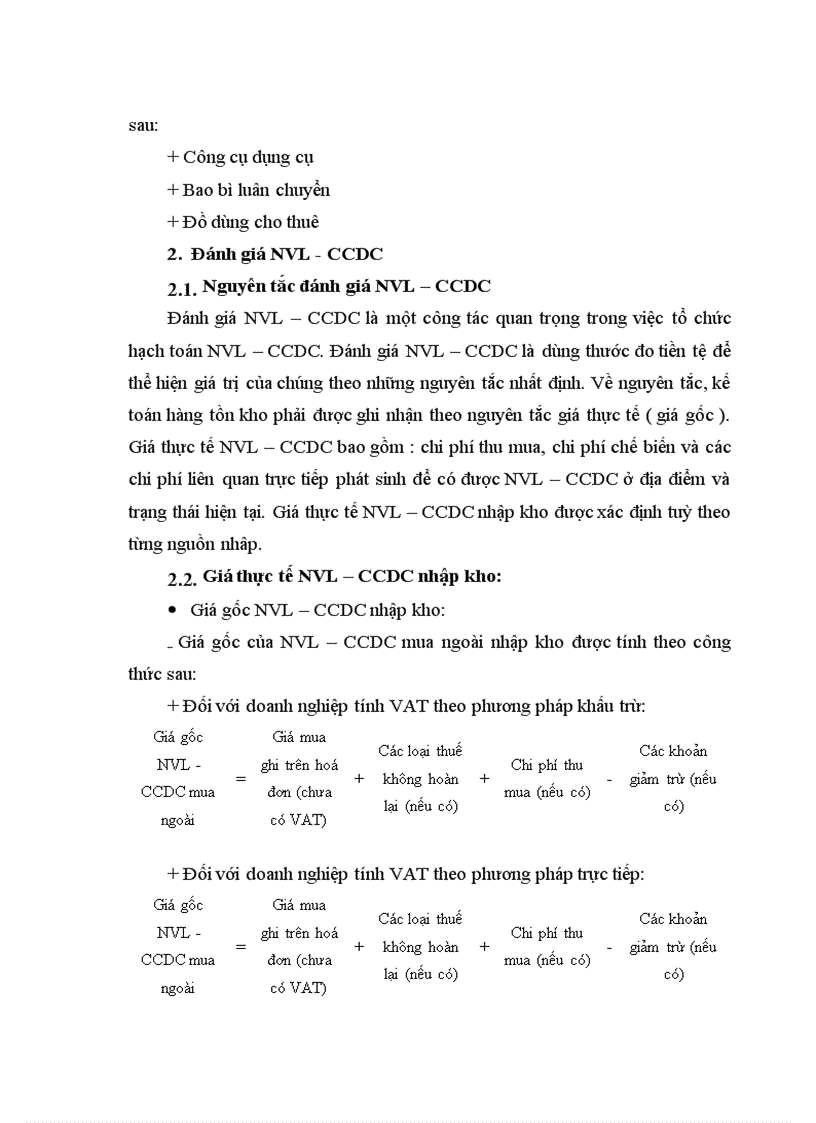 image for page Kế toán NVL CCDC tại Công ty cổ phần Ausnam