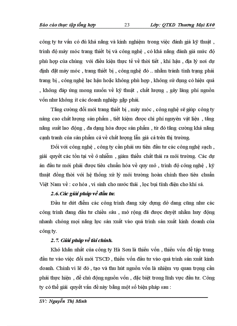 image for page Phương hướng và biện pháp phát triển của Công ty Cổ phần đầu tư Hà Sơn