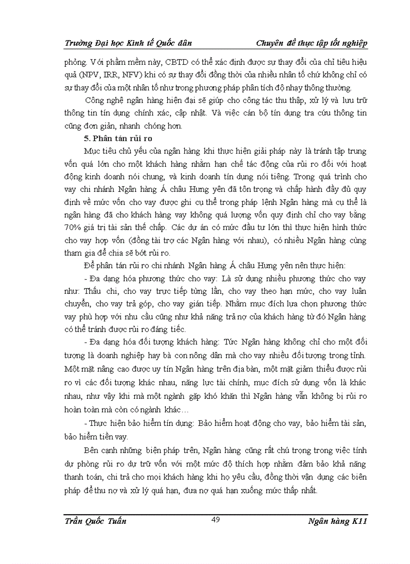 image for page Phòng ngừa và hạn chế rủi ro tín dụng tại Chi nhánh Ngân hàng thương mại cổ phần Á Châu tỉnh Hưng Yên 1