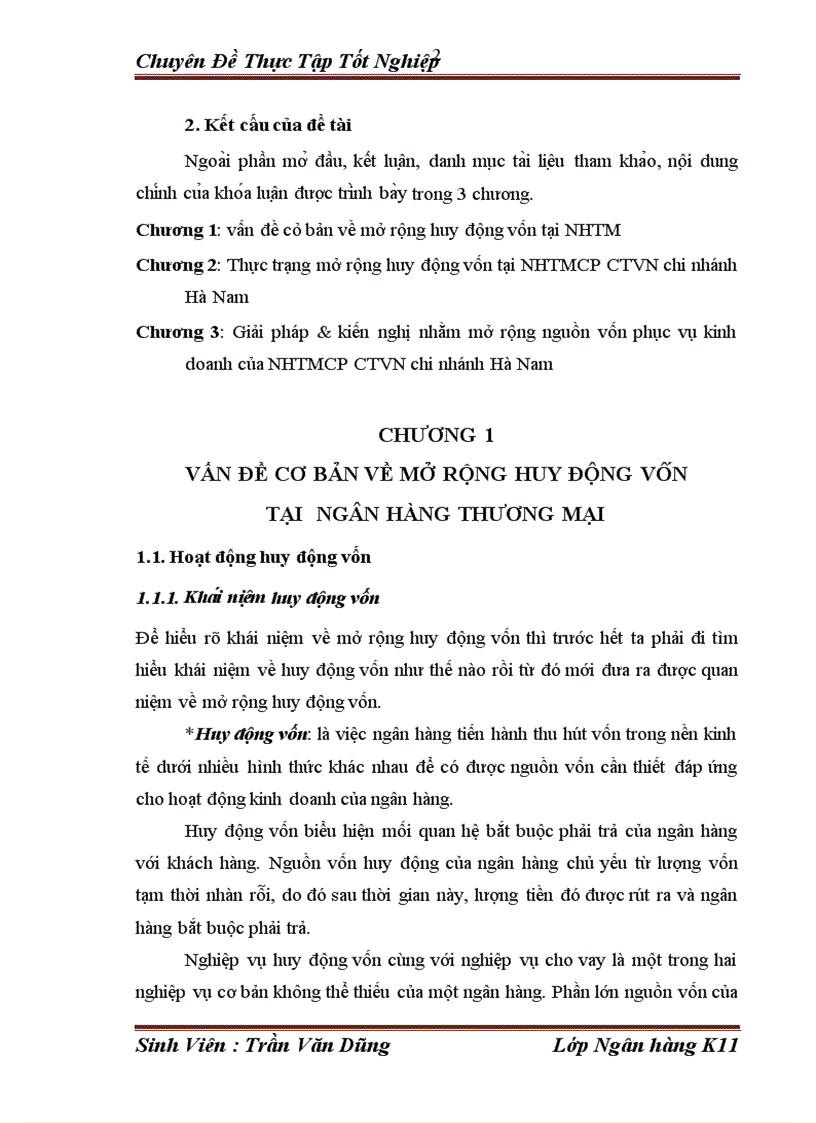 image for page Giải pháp Mở rộng huy động vốn tại Ngân hàng Thương Mại cổ phần công thương Việt Nam chi nhánh Hà Nam