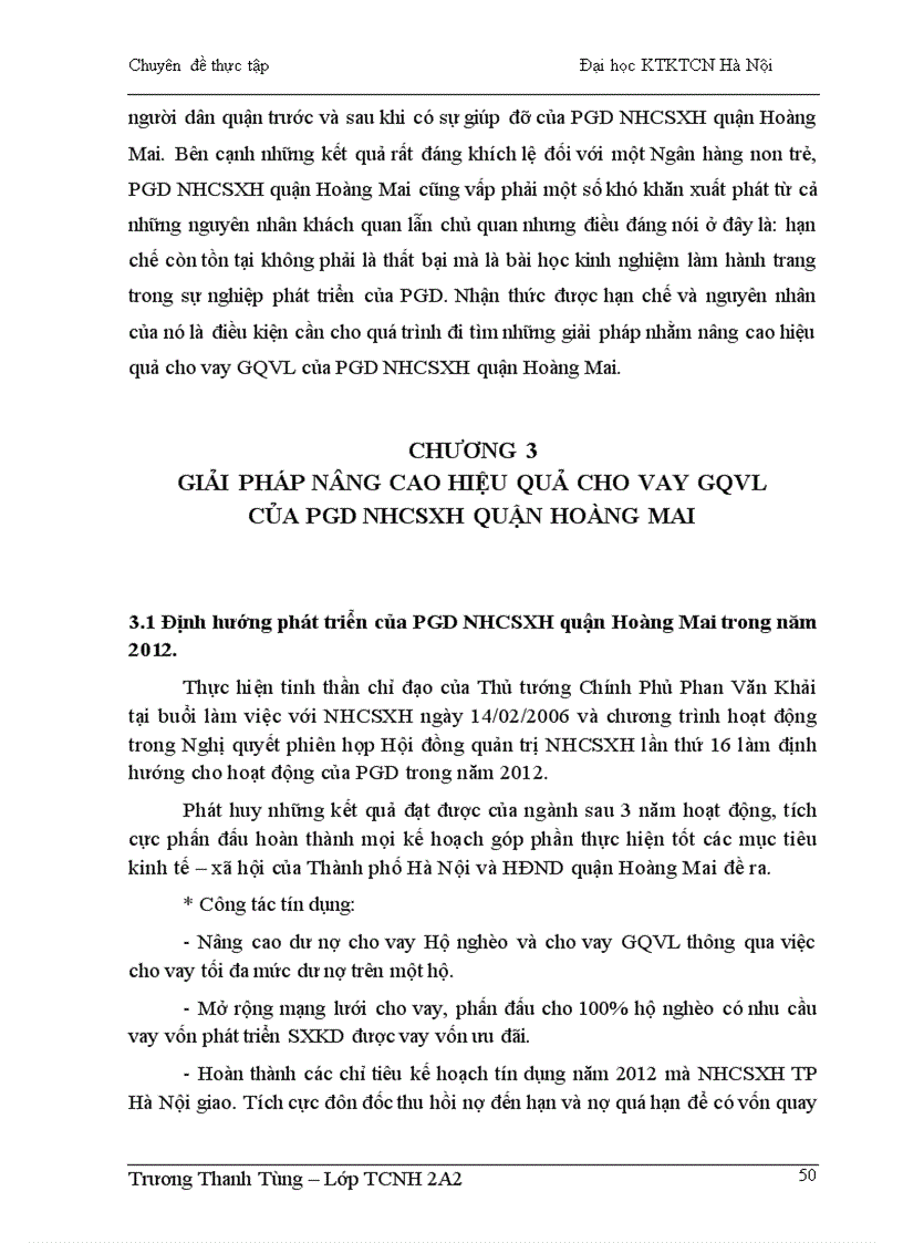 image for page Giải pháp nâng cao hiệu quả cho vay giải quyết việc làm của Phòng giao dịch Ngân hàng chính sách xã hội quận Hoàng Mai