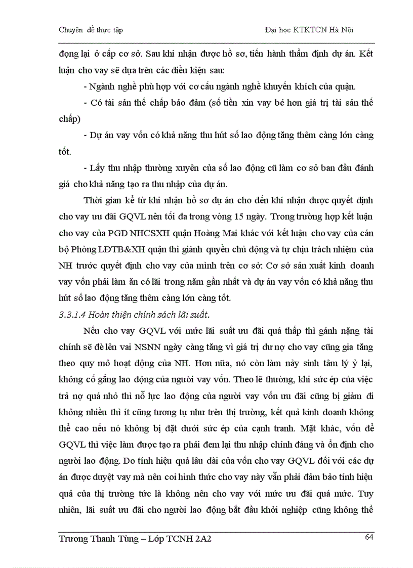 image for page Giải pháp nâng cao hiệu quả cho vay giải quyết việc làm của Phòng giao dịch Ngân hàng chính sách xã hội quận Hoàng Mai