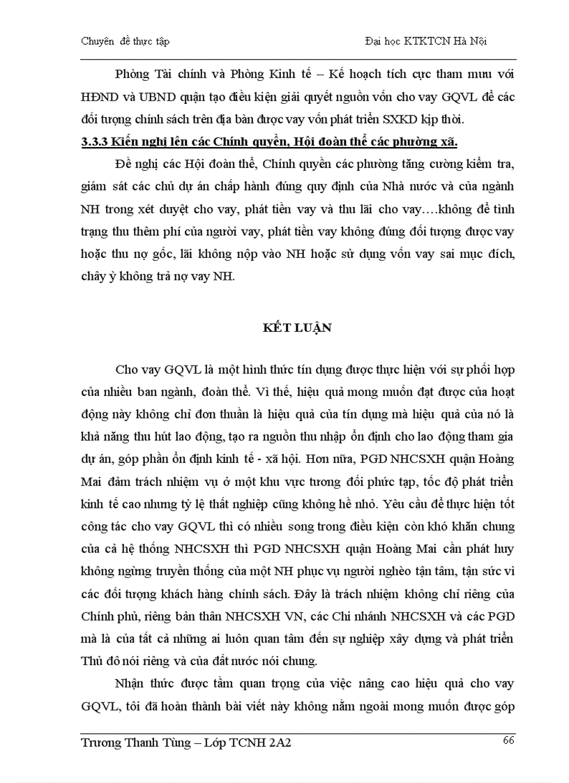 image for page Giải pháp nâng cao hiệu quả cho vay giải quyết việc làm của Phòng giao dịch Ngân hàng chính sách xã hội quận Hoàng Mai