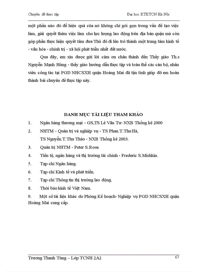image for page Giải pháp nâng cao hiệu quả cho vay giải quyết việc làm của Phòng giao dịch Ngân hàng chính sách xã hội quận Hoàng Mai