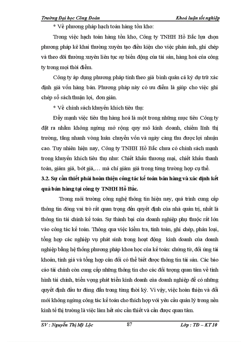 image for page Tổ chức kế toán bán hàng và xác định kết quả bán hàng tại Công ty TNHH Hồ Bắc