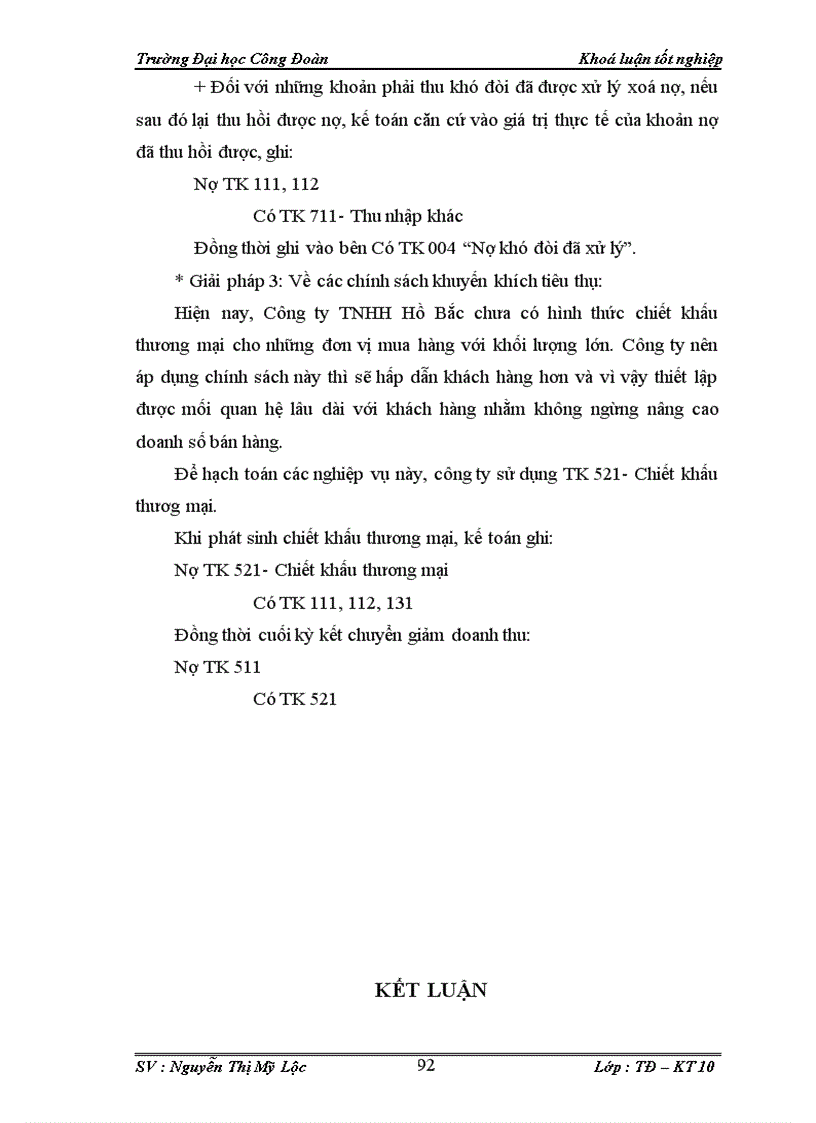 image for page Tổ chức kế toán bán hàng và xác định kết quả bán hàng tại Công ty TNHH Hồ Bắc