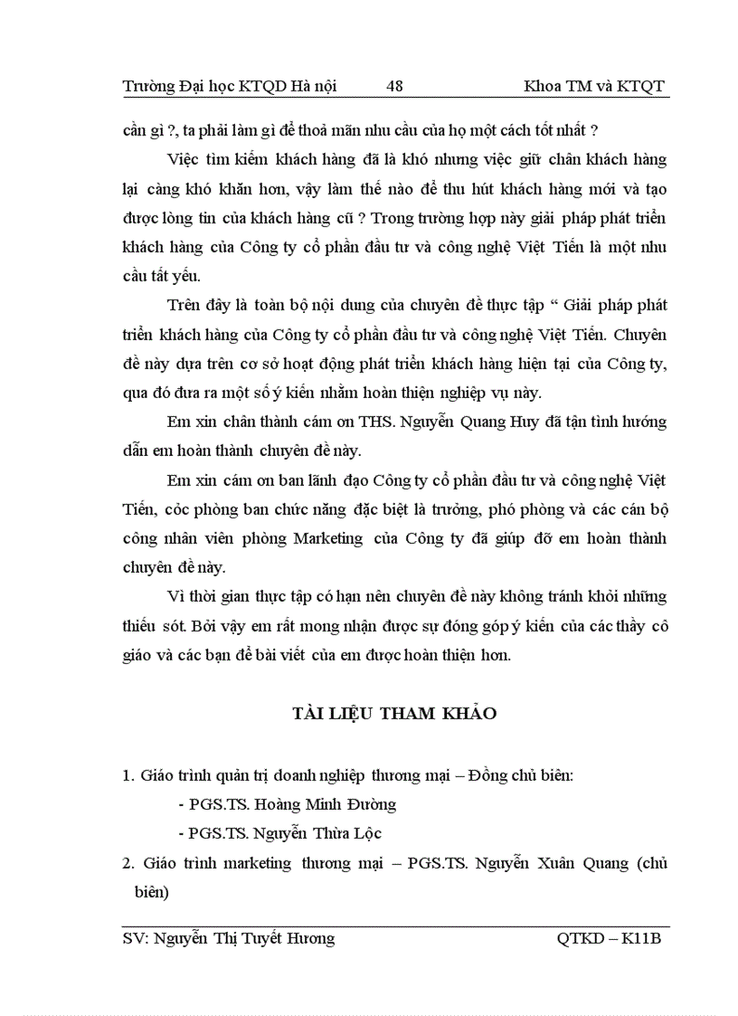 image for page Giải pháp phát triển khách hàng của Công ty cổ phần đầu tư và công nghệ Việt tiến VITEC