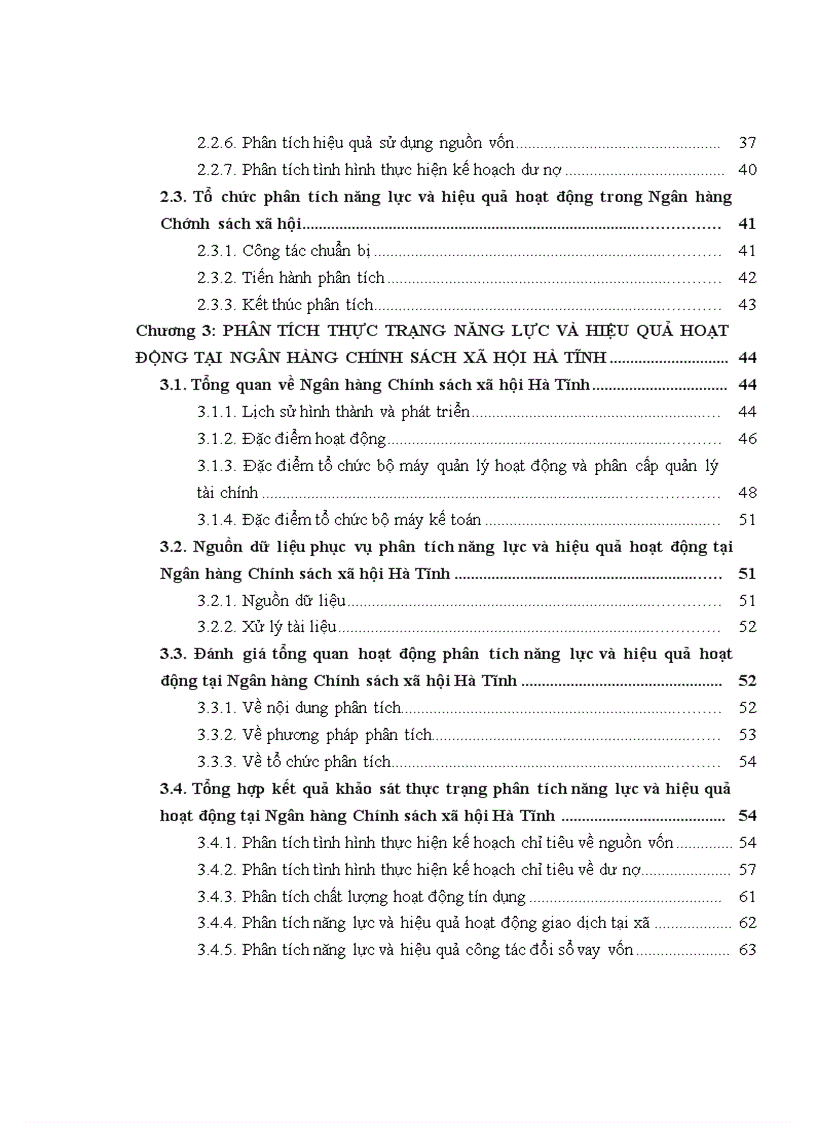 image for page Hoàn thiện phân tích năng lực và hiệu quả hoạt động tại Ngân hàng Chính sách xã hội Hà Tĩnh