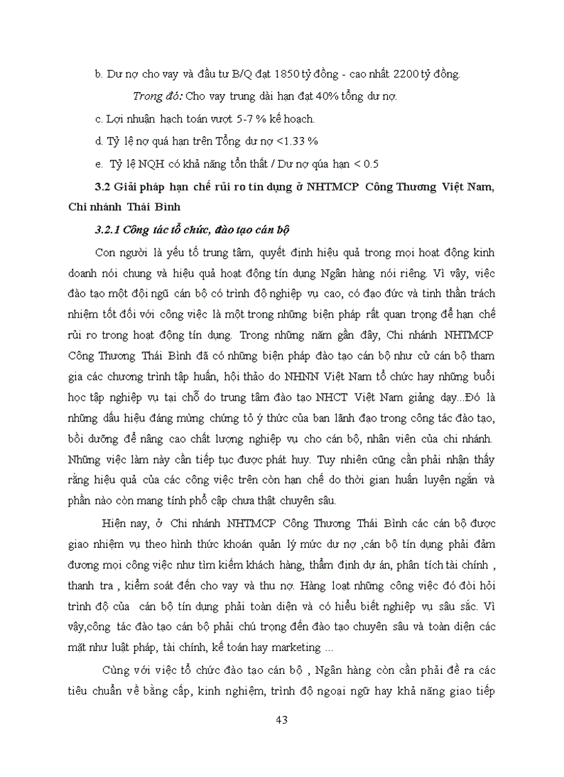 image for page Giải pháp hạn chế rủi ro tín dụng tại Ngân hàng TMCP Công Thương Việt Nam Chi nhánh Thái Bình 5