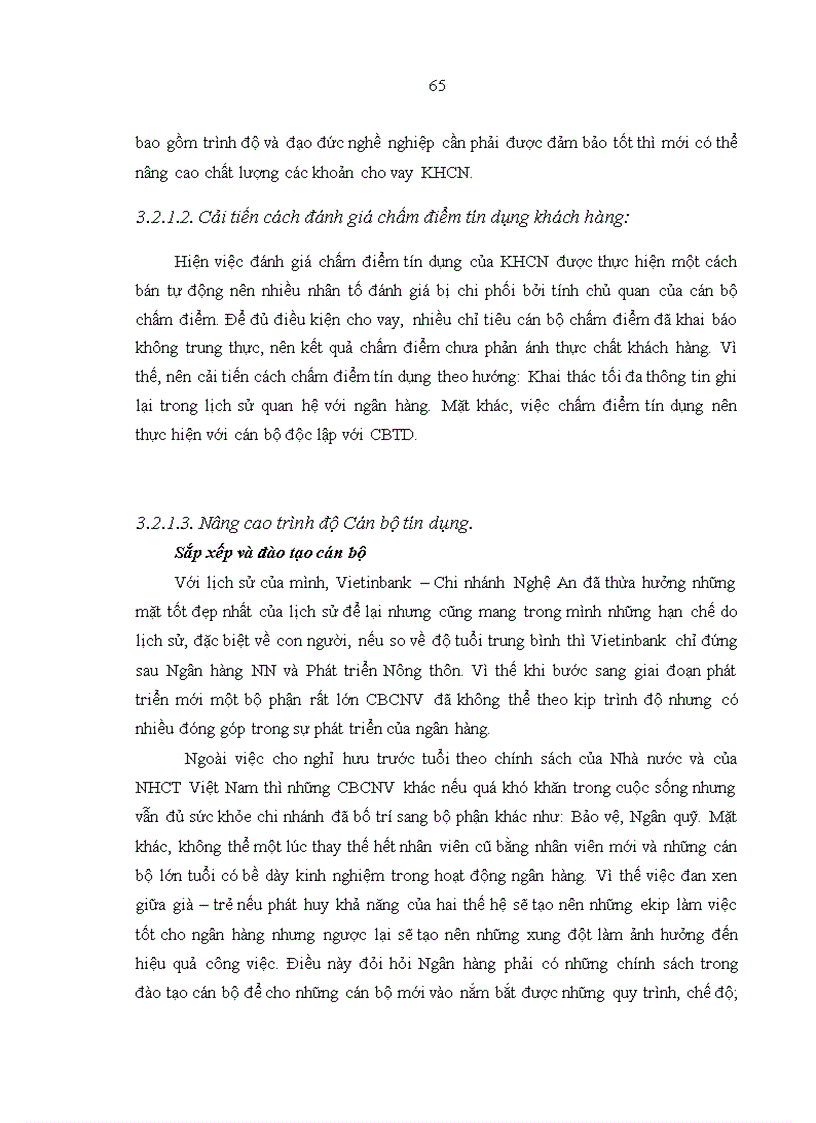 image for page Nâng cao hiệu quả cho vay khách hàng cá nhân tại Vietinbank Chi Nhánh Nghệ An