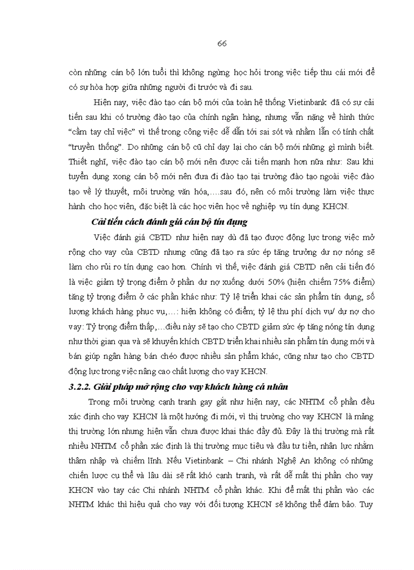 image for page Nâng cao hiệu quả cho vay khách hàng cá nhân tại Vietinbank Chi Nhánh Nghệ An