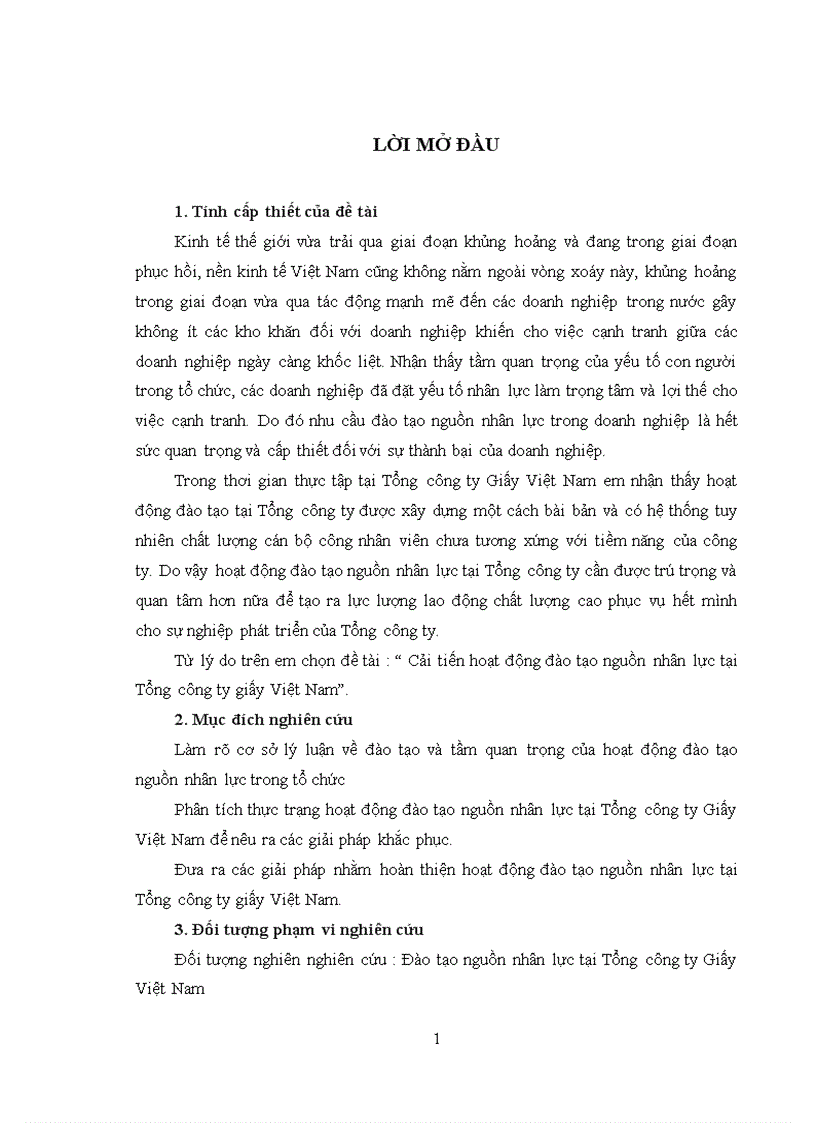 image for page Cải tiến hoạt động đào tạo nguồn nhân lực tại Tổng công ty giấy Việt Nam