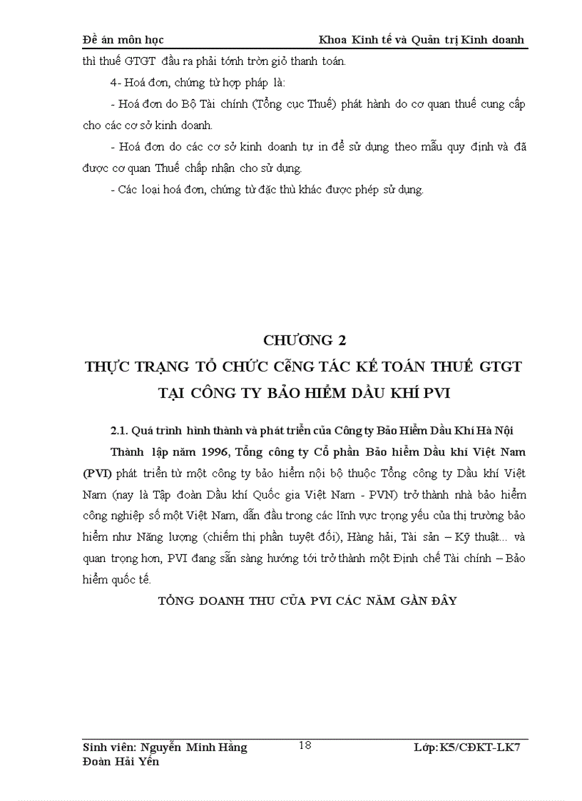 image for page Tổ chức công tác kế toán thuế GTGT tại Công ty Bảo hiểm PVI Hà Nội