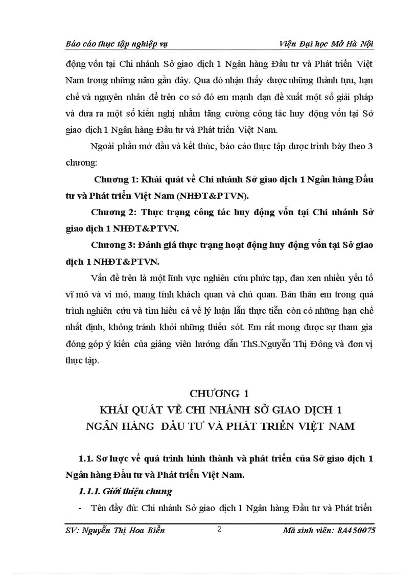 image for page Giải pháp tăng cường huy động vốn tại Chi nhánh Sở giao dịch 1 Ngân hàng Đầu tư và Phát triển Việt Nam 1