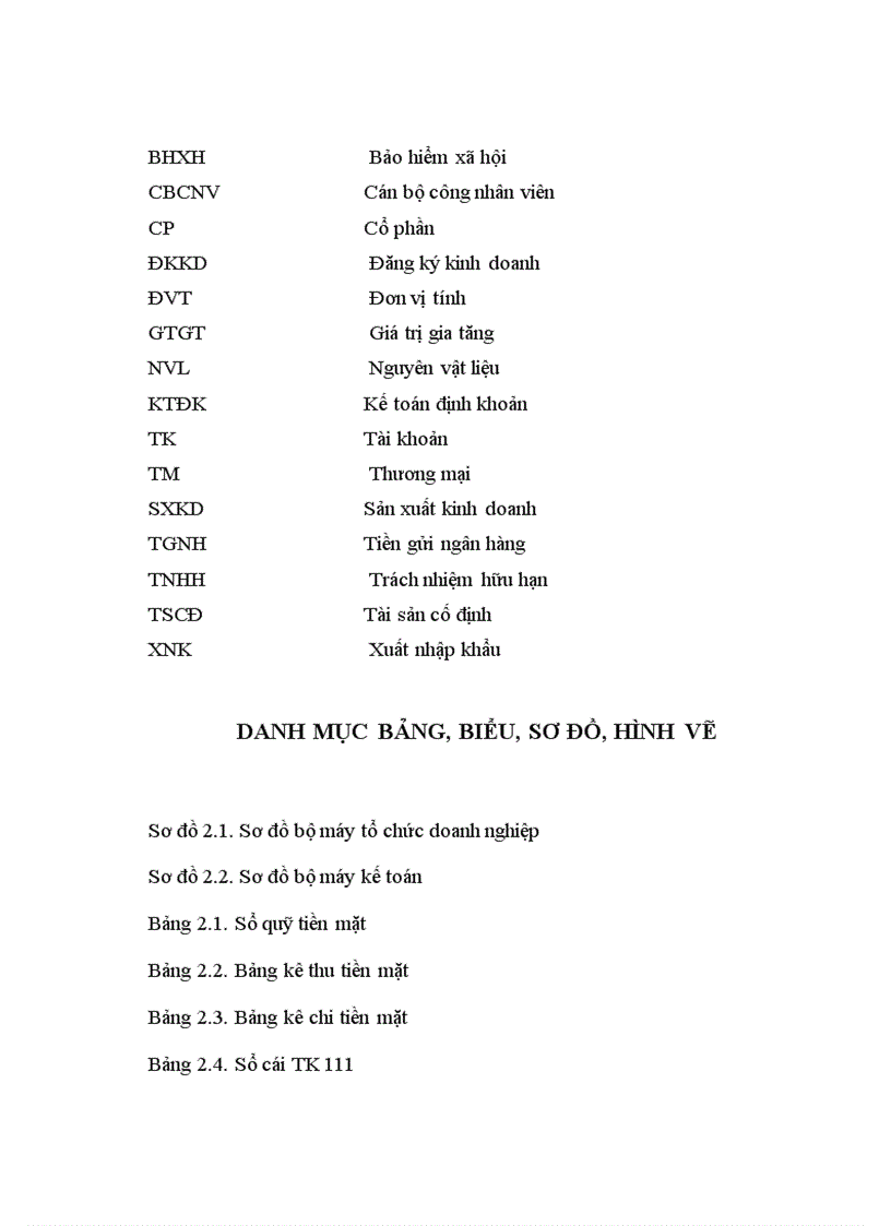 image for page Kế toán vốn bằng tiền tại Công ty TNHH XNK Văn Minh