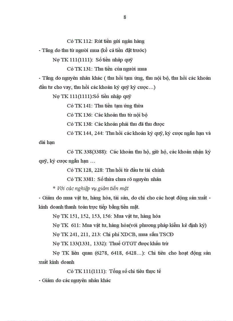 image for page Kế toán vốn bằng tiền tại Công ty TNHH XNK Văn Minh