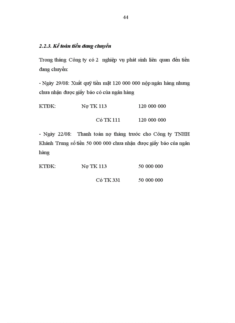 image for page Kế toán vốn bằng tiền tại Công ty TNHH XNK Văn Minh