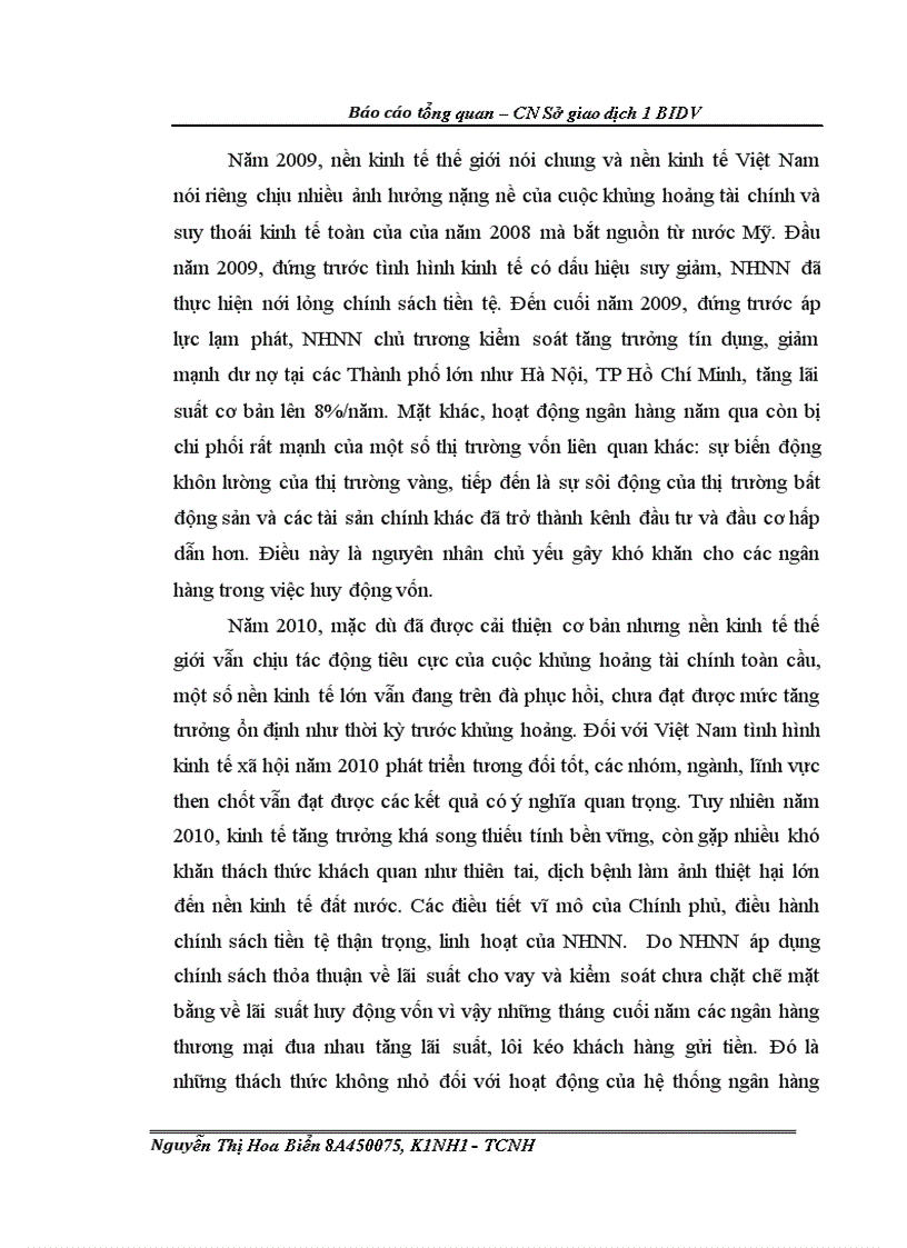 image for page Môi trường kinh doanh của chi nhánh Sở giao dịch 1 BIDV