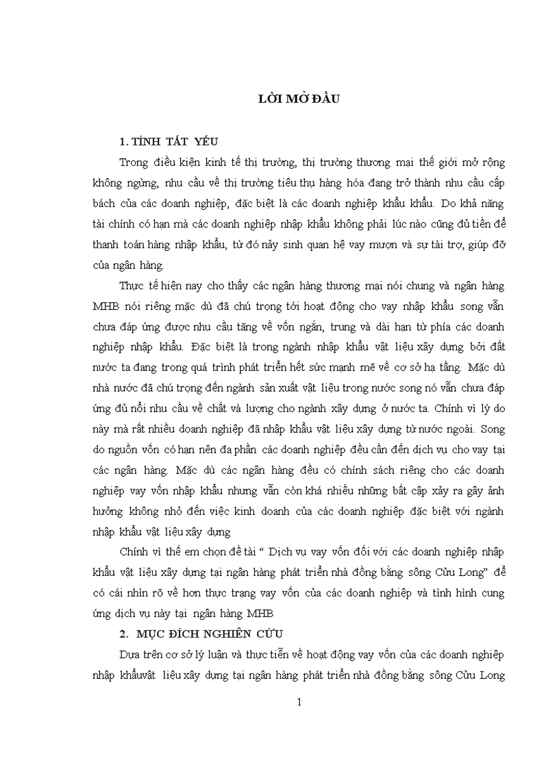 image for page Dịch vụ vay vốn đối với các doanh nghiệp nhập khẩu vật liệu xây dựng tại ngân hàng phát triển nhà đồng bằng sông Cửu Long