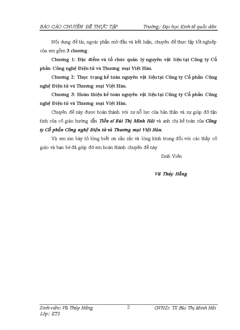 image for page Hoàn thiện kế toán nguyên vật liệu ở Công ty Cổ phần Công nghệ Điện tử và Thương mại Việt Hàn