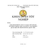 Giải pháp phòng ngừa và hạn chế rủi ro tín dụng trong cho vay DNNVV tại NHTMCP Quân đội chi nhánh Hoàng Quốc Việt