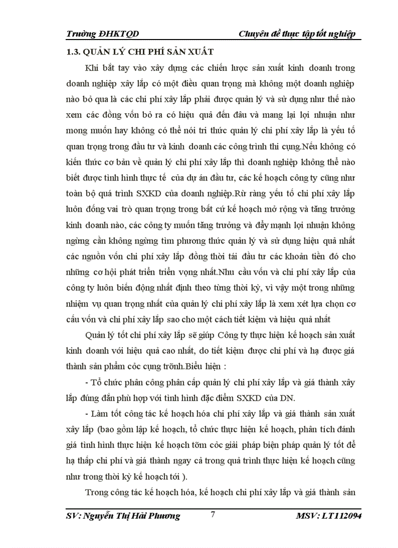 image for page Kế toán tập hợp chi phí sản xuất và tính giá thành sản phẩm tại Công ty TNHH một thành viên 29 Tổng Công ty xây dựng 319