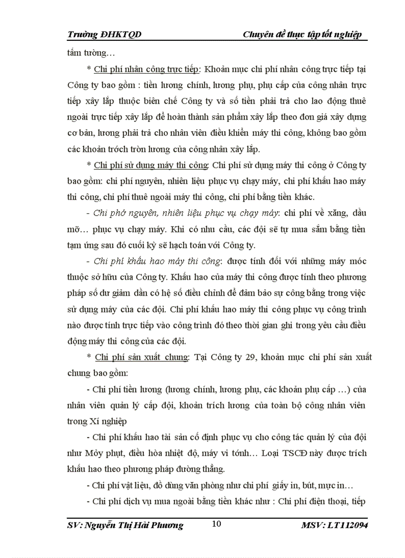image for page Kế toán tập hợp chi phí sản xuất và tính giá thành sản phẩm tại Công ty TNHH một thành viên 29 Tổng Công ty xây dựng 319