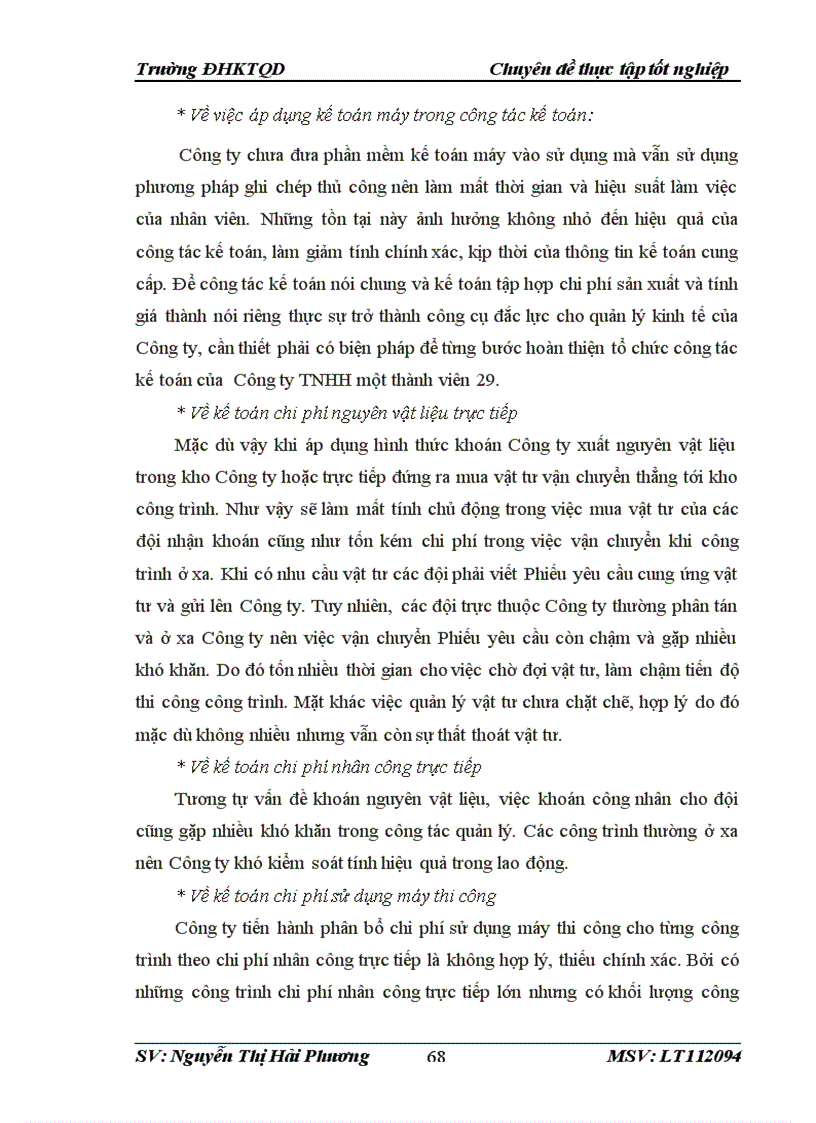 image for page Kế toán tập hợp chi phí sản xuất và tính giá thành sản phẩm tại Công ty TNHH một thành viên 29 Tổng Công ty xây dựng 319