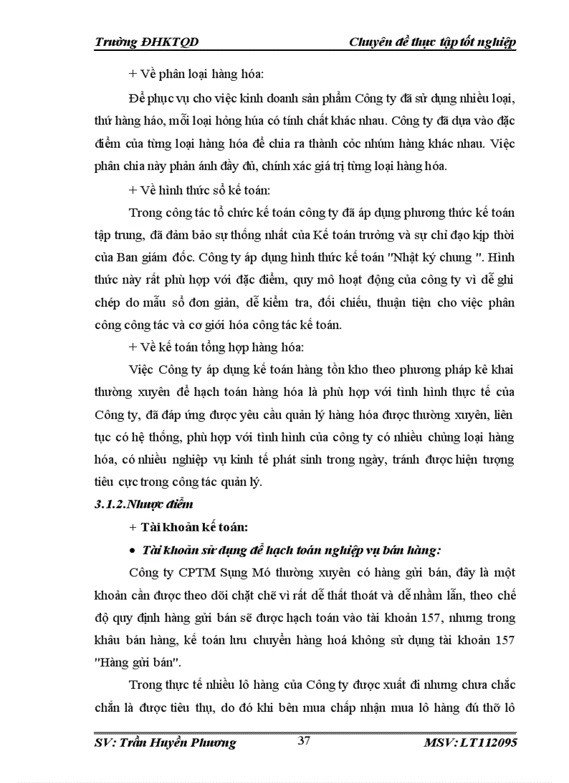 image for page Hoàn thiện kế toán Hàng Hóa tại công ty CPTM Sông Mã