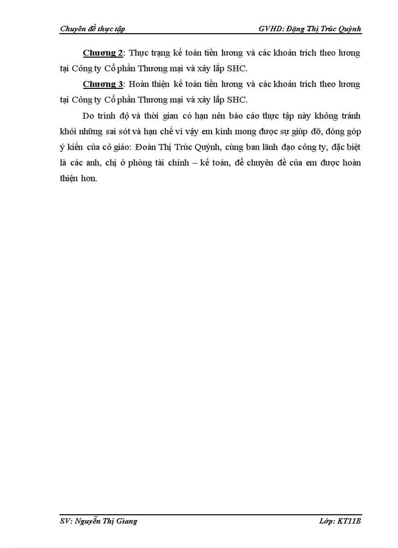 image for page Hoàn thiện kế toán tiền lương và các khoản trích theo lương tại Công ty Cổ phần Thương mại và xây lắp SHC