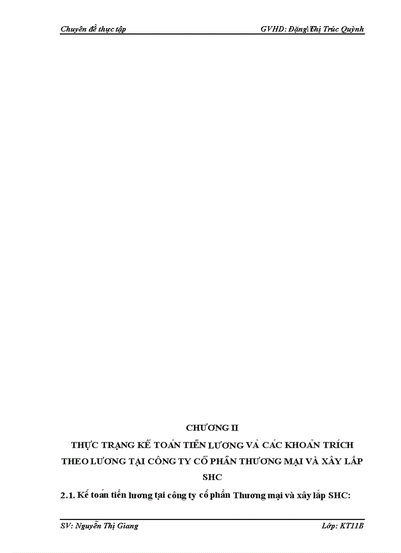 image for page Hoàn thiện kế toán tiền lương và các khoản trích theo lương tại Công ty Cổ phần Thương mại và xây lắp SHC
