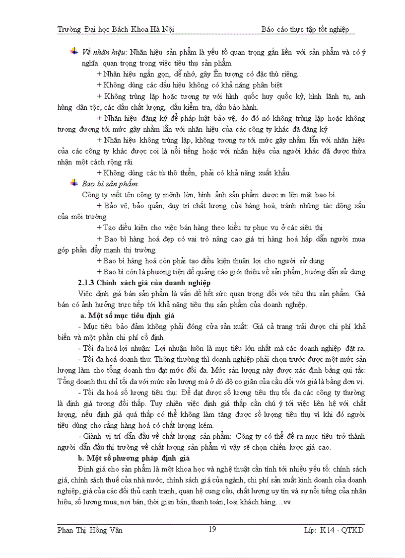 image for page Báo cáo thực tập tốt nghiệp tại Công ty Cổ Phần Dệt may Hà Nội