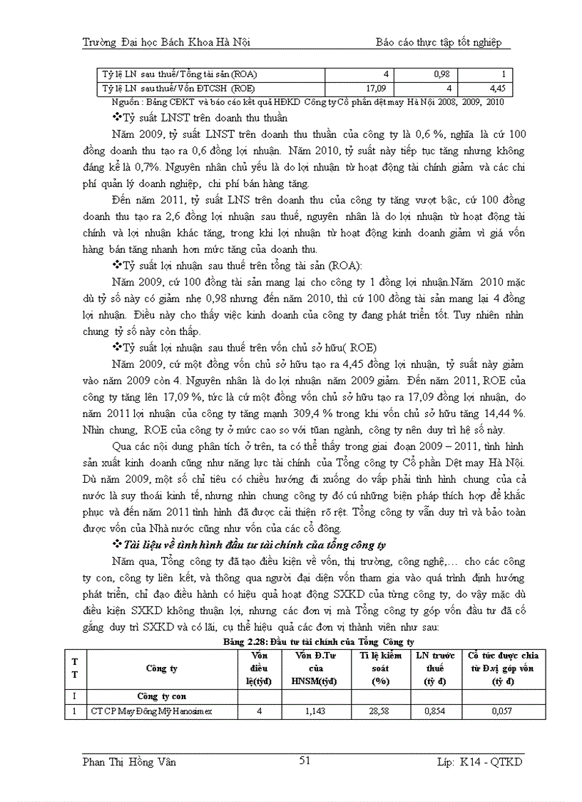image for page Báo cáo thực tập tốt nghiệp tại Công ty Cổ Phần Dệt may Hà Nội