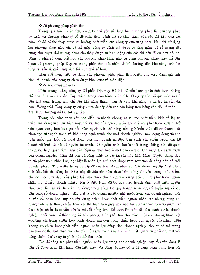 image for page Báo cáo thực tập tốt nghiệp tại Công ty Cổ Phần Dệt may Hà Nội