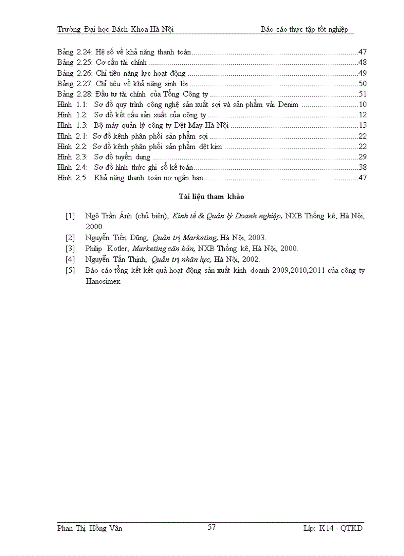 image for page Báo cáo thực tập tốt nghiệp tại Công ty Cổ Phần Dệt may Hà Nội