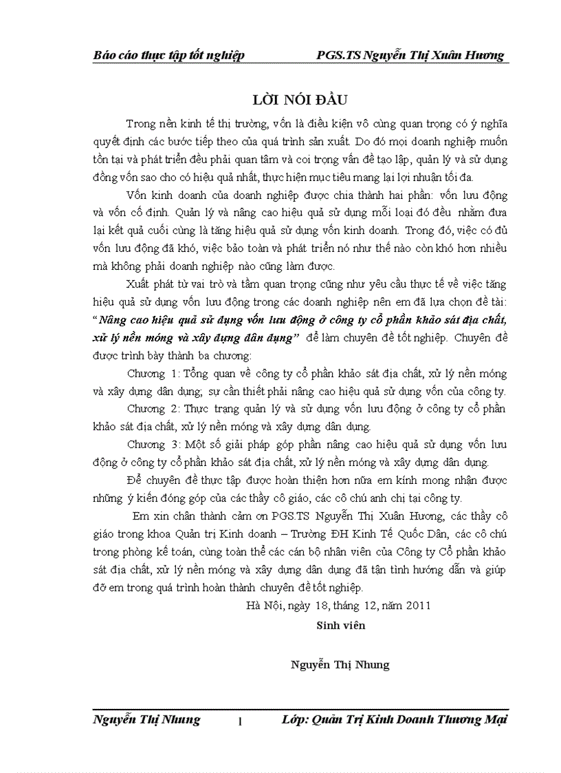 image for page Nâng cao hiệu quả sử dụng vốn lưu động ở công ty cổ phần khảo sát địa chất xử lý nền móng và xây dựng dân dụng