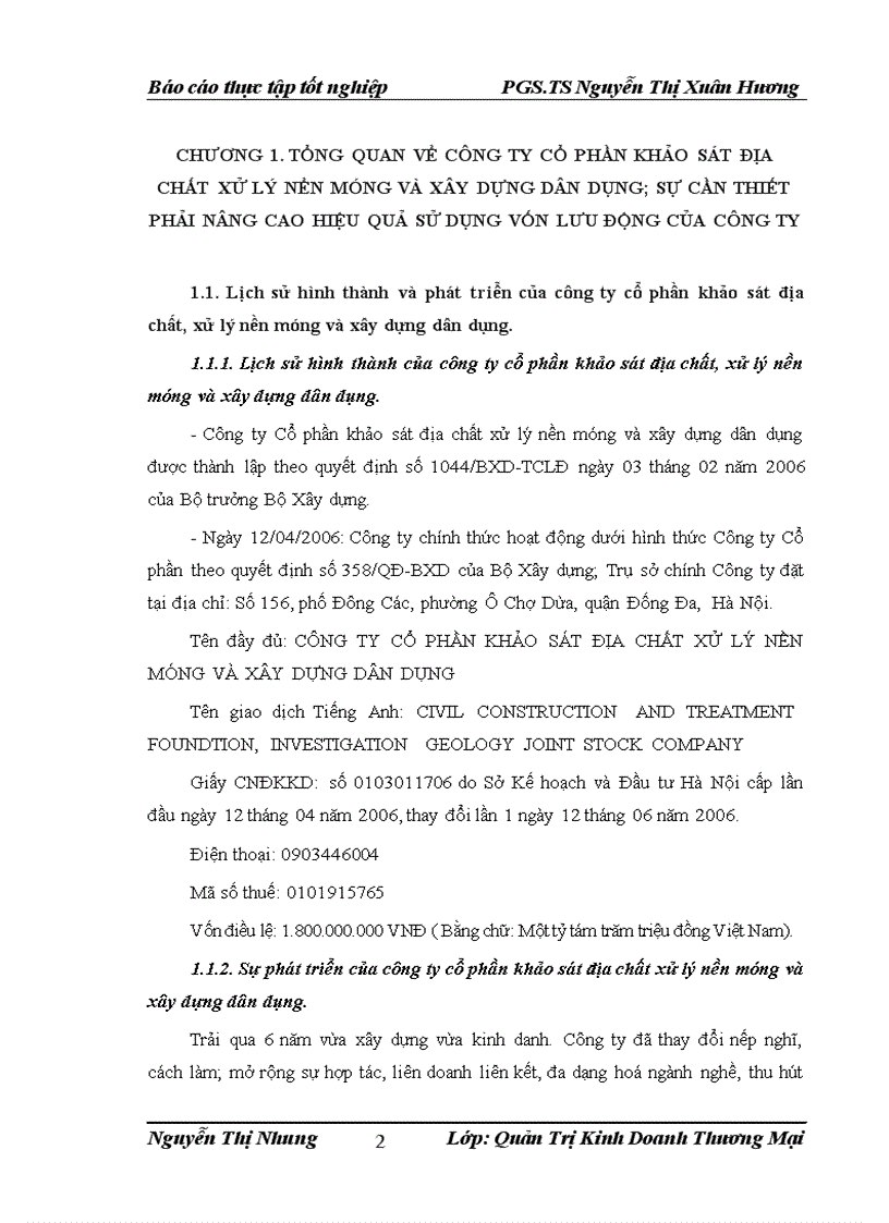 image for page Nâng cao hiệu quả sử dụng vốn lưu động ở công ty cổ phần khảo sát địa chất xử lý nền móng và xây dựng dân dụng