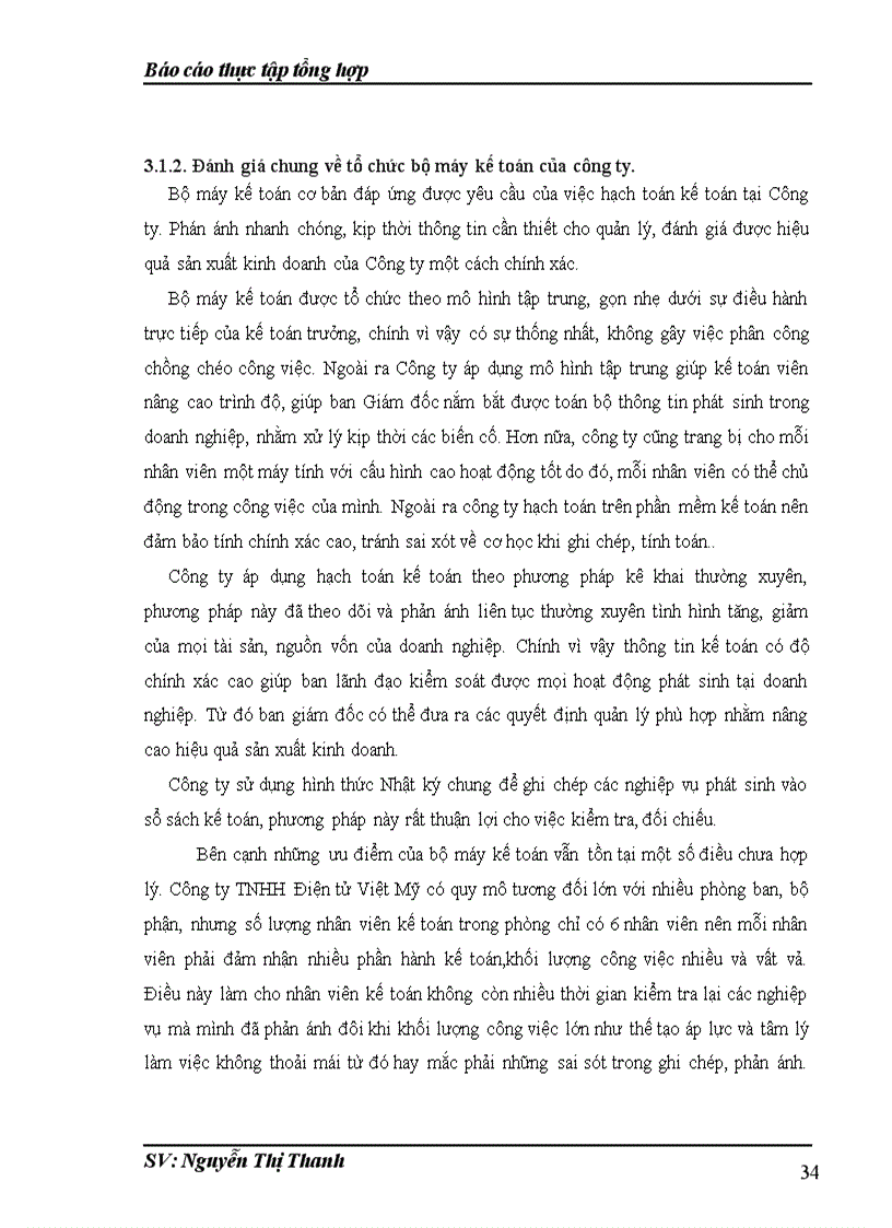 image for page Một số đánh giá về tình hình tổ chức hạch toán kế toán tại công ty TNHH ĐIỆN TỬ VIỆT MỸ