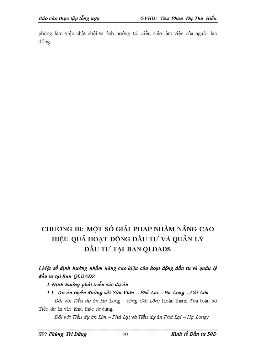 image for page Một số giải pháp nhằm nâng cao kết quả đầu tư và quản lý đầu tư tại Ban quản lý dự án đường sắt