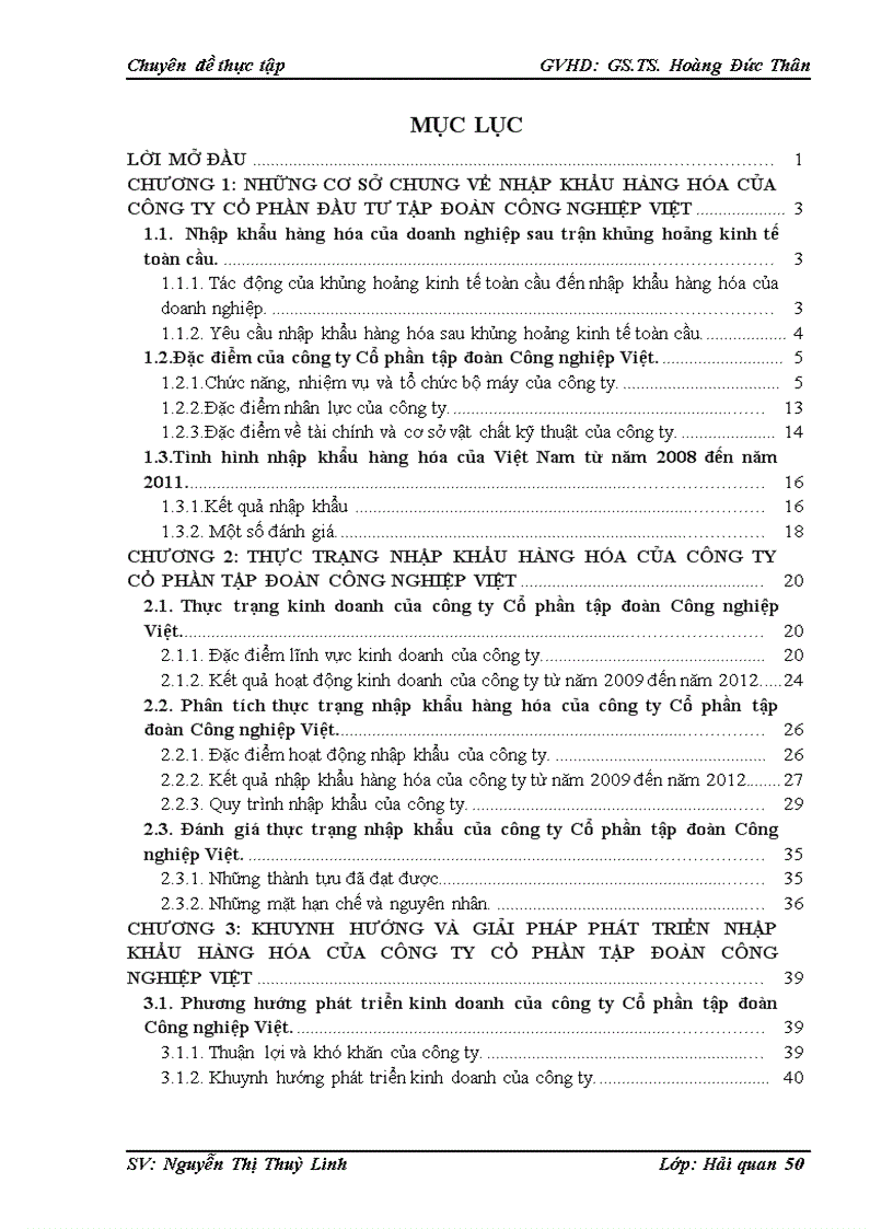 image for page Nhập khẩu hàng hóa của công ty cổ phần tập đoàn Công nghiệp Việt Hiện trạng và phương hướng phát triển